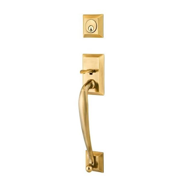 French Antique Brass Handleset 4413MDCUS7, EMTEK, Mfr# 4413MDCUS7